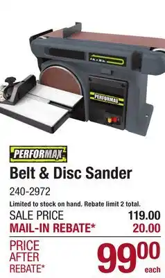 Menards Belt & Disc Sander offer
