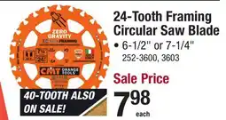 Menards 24-Tooth Framing Circular Saw Blade offer