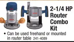 Menards 2-1/4 HP Router Combo Kit offer