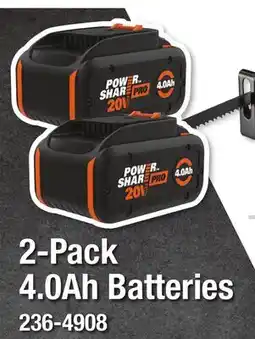Menards 2-Pack 4.0Ah Batteries offer