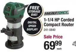 Menards 1-1/4 HP Corded Compact Router offer