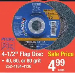 Menards 4-1/2 Flap Disc offer
