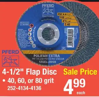 Menards 4-1/2 Flap Disc offer
