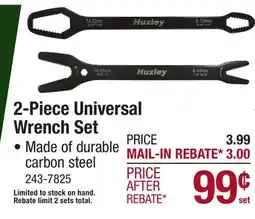 Menards 2-Piece Universal Wrench Set offer