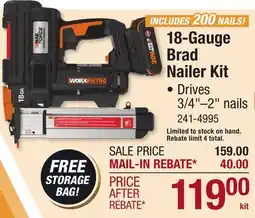 Menards 18-Gauge Brad Nailer Kit offer