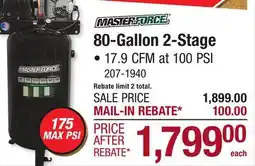 Menards 80-Gallon 2-Stage offer
