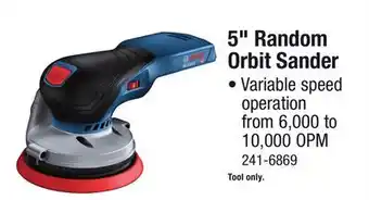 Menards 5 Random Orbit Sander offer