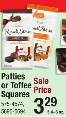 Menards Patties or Toffee Squares offer
