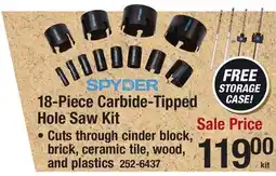 Menards 18-Piece Carbide-Tipped Hole Saw Kit offer