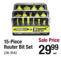 Menards Router Bit Set offer