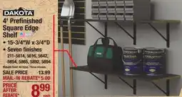 Menards 4' Prefinished Square Edge Shelf offer