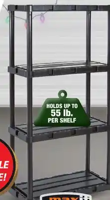 Menards 4-Tier Plastic Shelving Unit offer