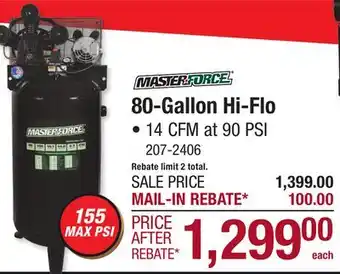 Menards 80-Gallon Hi-Flo offer