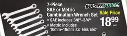 Menards 7-Piece SAE or Metric Combination Wrench Set offer