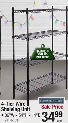 Menards 4-Tier Wire Shelving Unit offer