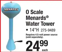 Menards O Scale Menards Water Tower offer