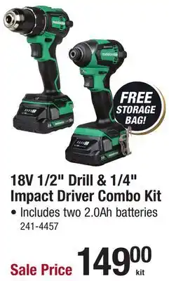 Menards 18V 1/2 Drill & 1/4 Impact Driver Combo Kit offer