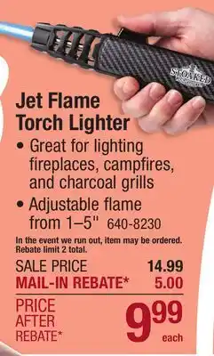Menards Jet Flame Torch Lighter offer