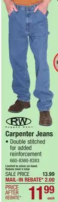 Menards Carpenter Jeans offer