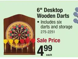 Menards 6 Desktop Wooden Darts offer
