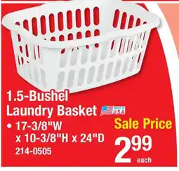 Menards 1.5-Bushel Laundry Basket offer