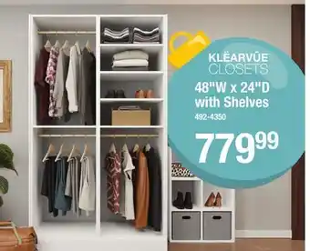 Menards 48W x 24D with Shelves offer