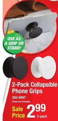 Menards 2-Pack Collapsible Phone Grips offer