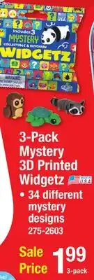 Menards 3-Pack Mystery 3D Printed Widgetz offer
