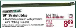 Menards 36 Straight Edge offer