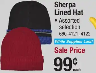 Menards Sherpa Lined Hat offer
