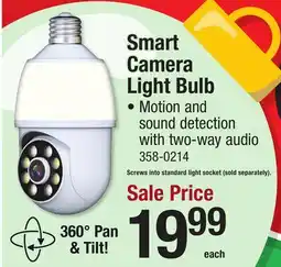 Menards Smart Camera Light Bulb offer