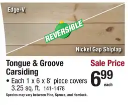 Menards Tongue & Groove Carsiding offer