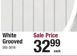 Menards White Grooved offer