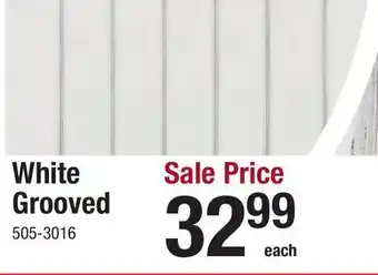 Menards White Grooved offer