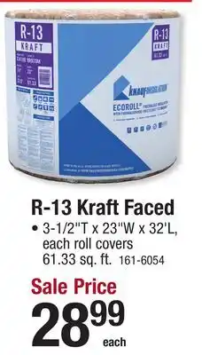 Menards R-13 Kraft Faced offer