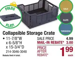 Menards Collapsible Storage Crate offer