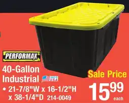 Menards 40-Gallon Industrial offer