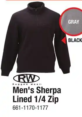 Menards Men's Sherpa Lined 1/4 Zip offer