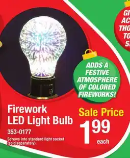 Menards Firework LED Light Bulb offer