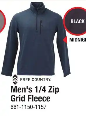 Menards Men's 1/4 Zip Grid Fleece offer