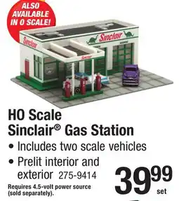 Menards HO Scale Sinclair Gas Station offer