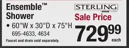 Menards Ensemble Shower offer