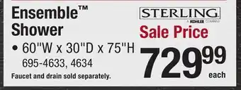 Menards Ensemble Shower offer