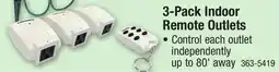Menards 3-Pack Indoor Remote Outlets offer