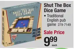 Menards Shut The Box Dice Game offer