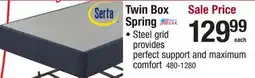 Menards Twin Box Spring offer