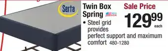 Menards Twin Box Spring offer