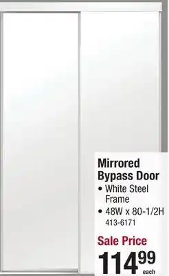 Menards Mirrored Bypass Door offer