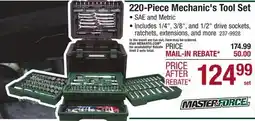 Menards 220-Piece Mechanic's Tool Set offer