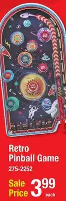 Menards Retro Pinball Game offer